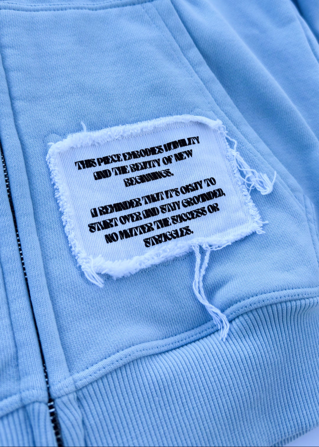 'New Beginnings' Zip Up (Blue)