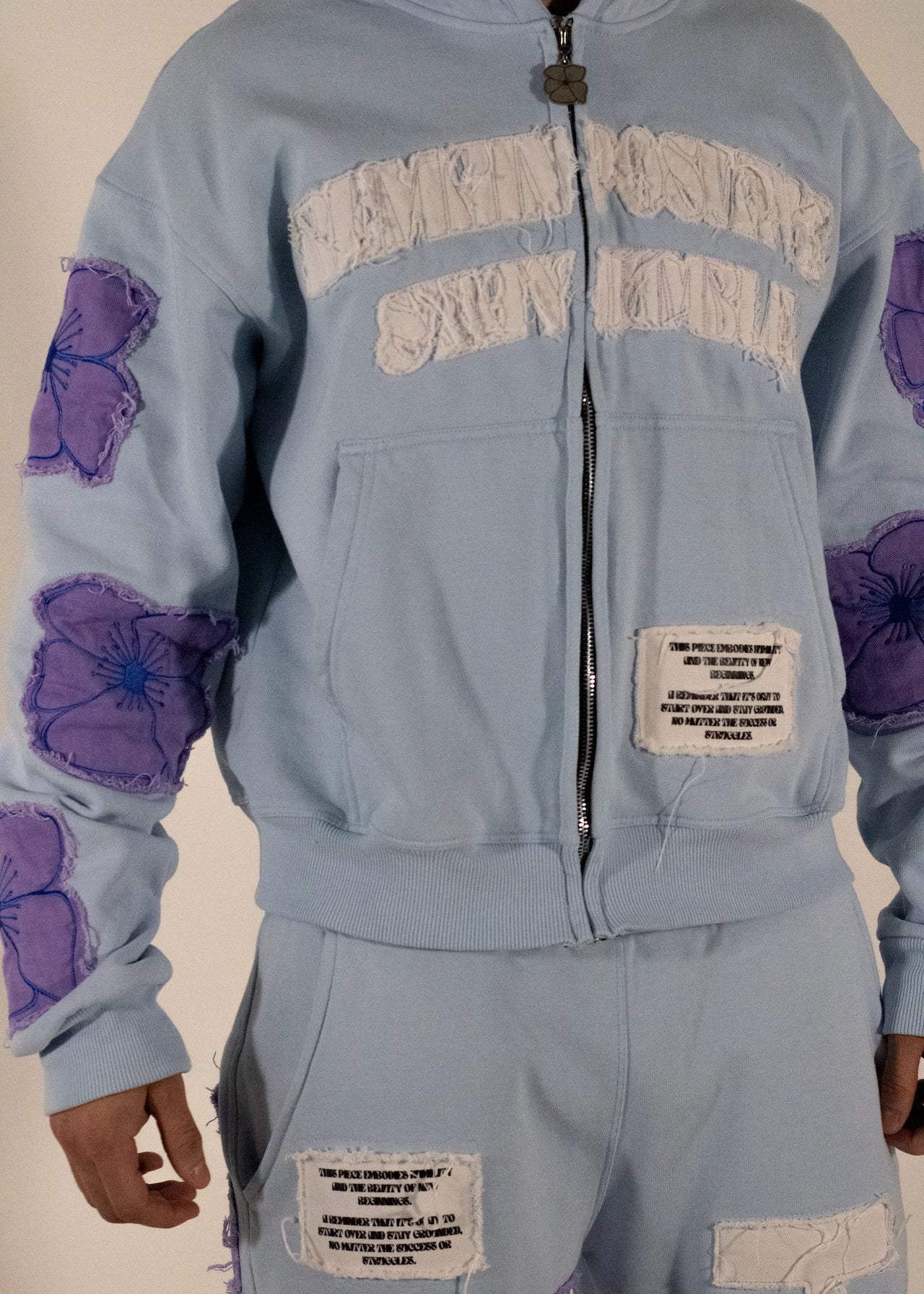 'New Beginnings' Zip Up (Blue)